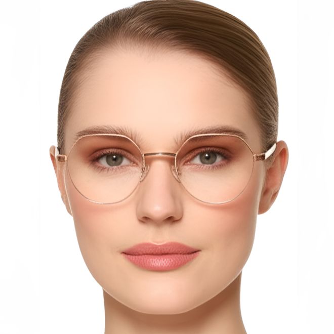 Gafas redondas de metal naranja #BS0420-0307