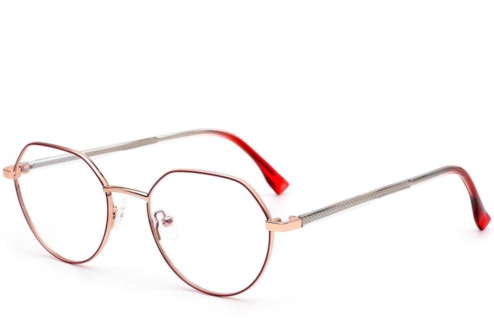 Round Red Metal Glasses #BS0420-0310