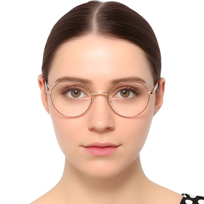 Lunettes rondes en métal rouge #BS0420-0310