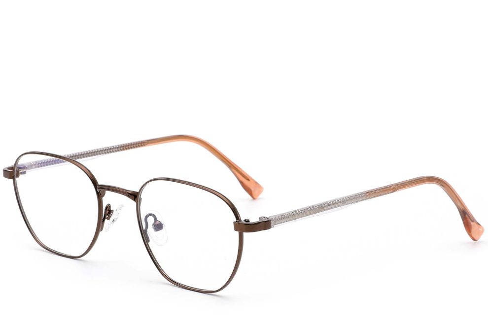 Rechteckige Kupfermetallbrille #BS0420-0317
