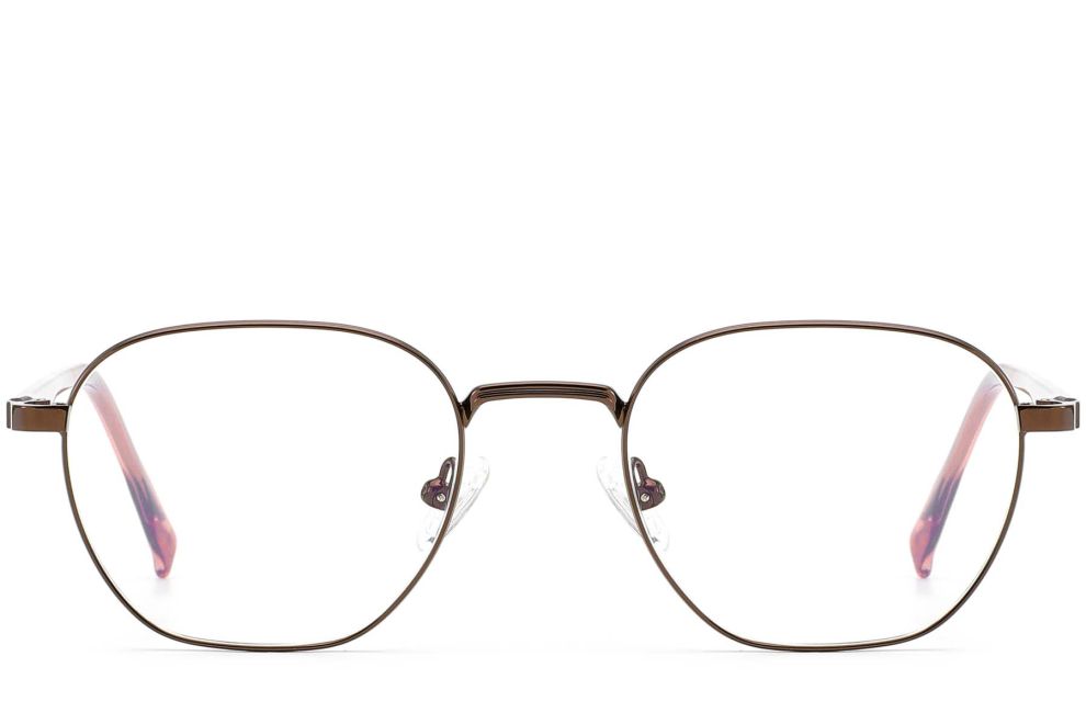 Rechteckige Kupfermetallbrille #BS0420-0317