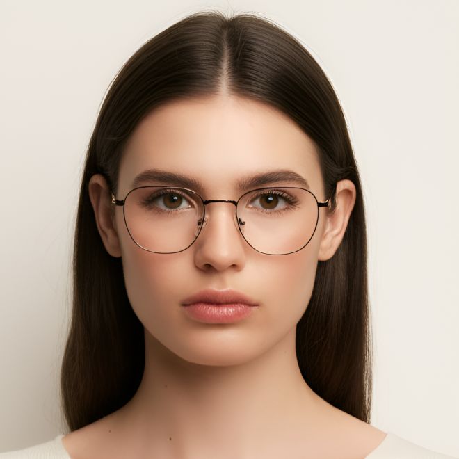 Rechteckige Kupfermetallbrille #BS0420-0317