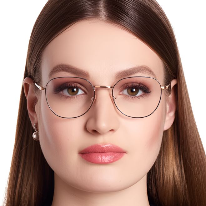 Geometric Pink Metal Glasses #BS0420-0326