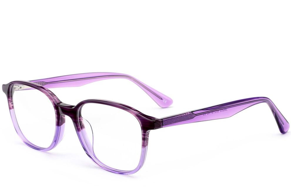 Rechteckige violette Acetatbrille #BS0420-0339