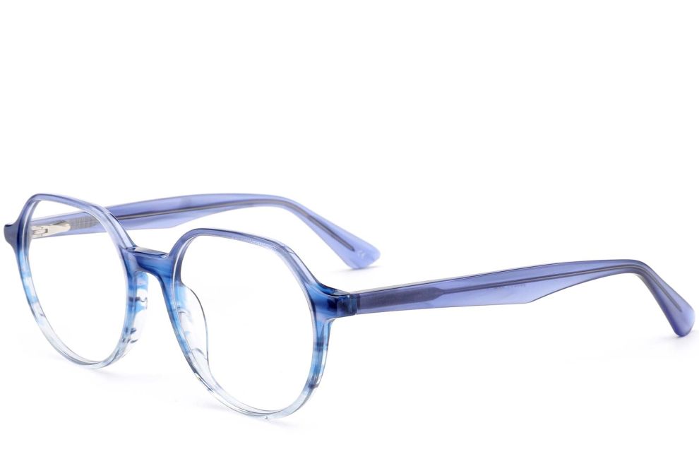 Oval Blue Acetate Glasses #BS0420-0341