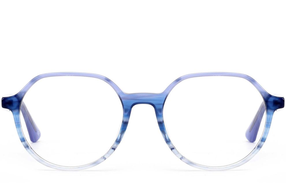 Oval Blue Acetate Glasses #BS0420-0341