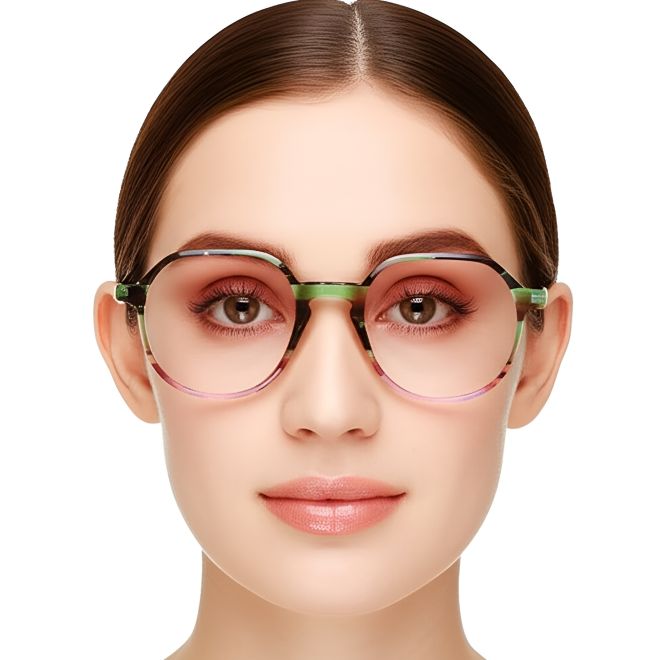 Ovale Schildpatt-Acetatbrille #BS0420-0342