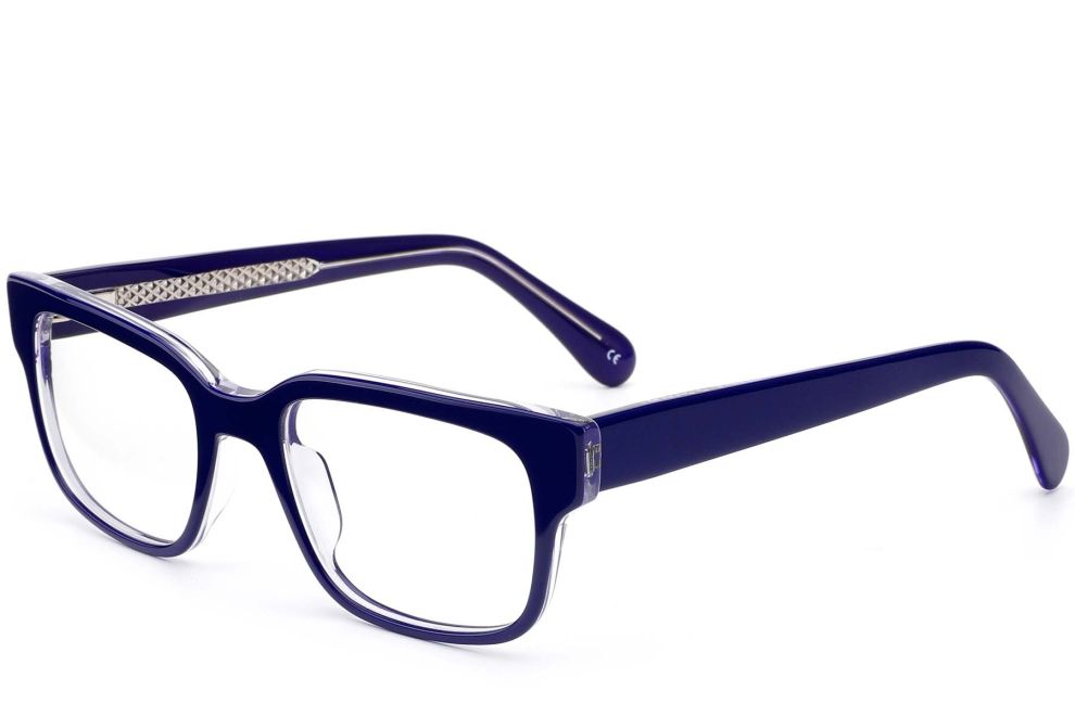 Rectangular Blue Acetate Glasses #BS0420-0348