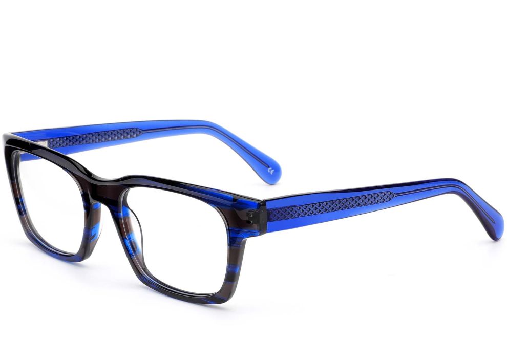 Rectangular Blue Acetate Glasses #BS0420-0363