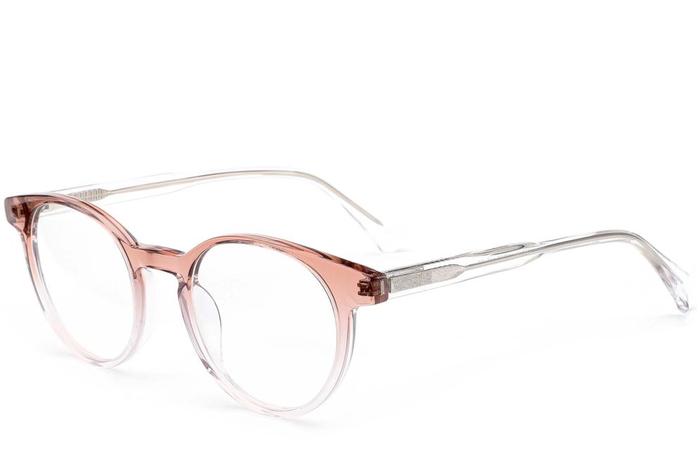 Rectangular Pink Acetate Glasses #BS0420-0364