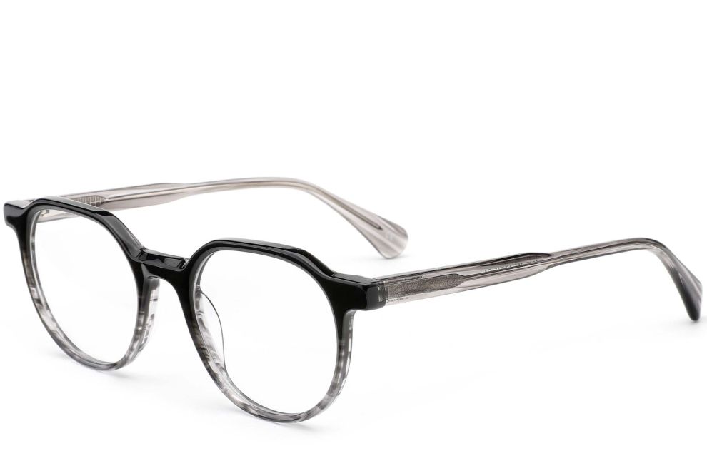 Runde graue Acetatbrille #BS0420-0369
