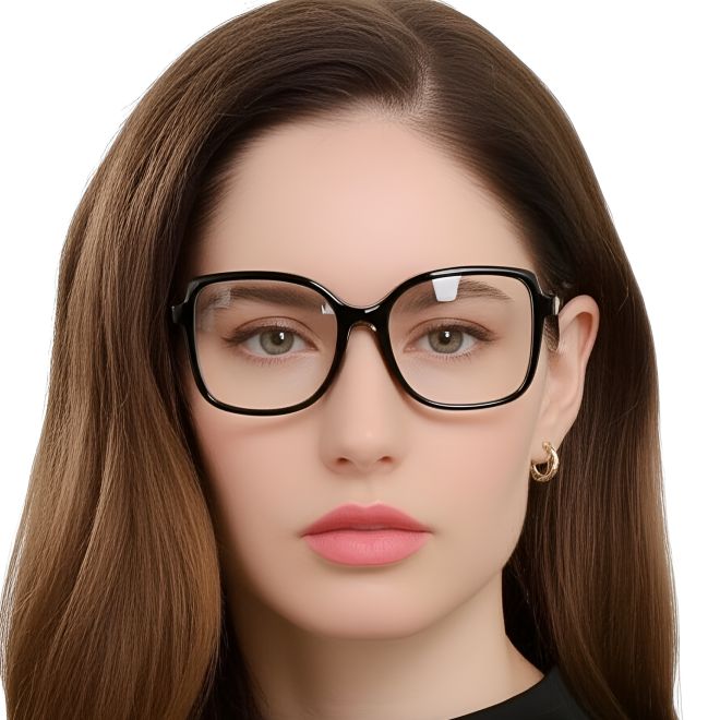 Lunettes papillon en acétate noir #BS0420-0375