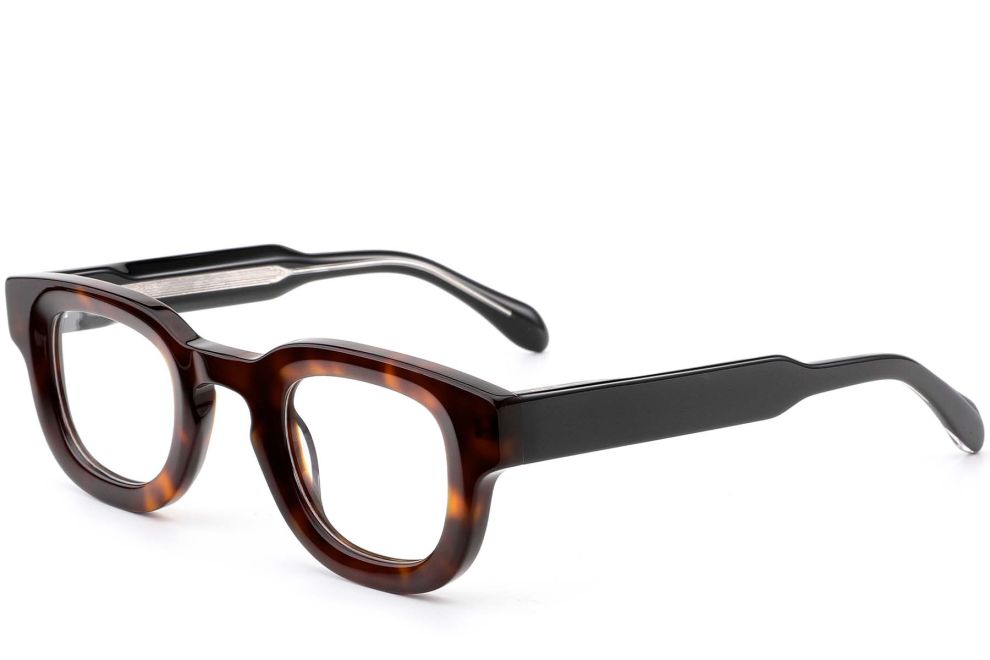 Rechteckige Schildpatt-Acetatbrille #BS0420-0379