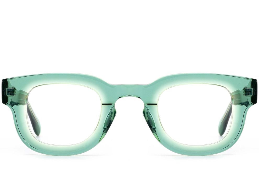 Rectangular Green Acetate Glasses #BS0420-0381