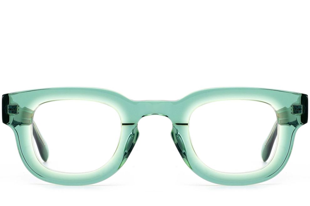 Rectangular Green Acetate Glasses #BS0420-0381