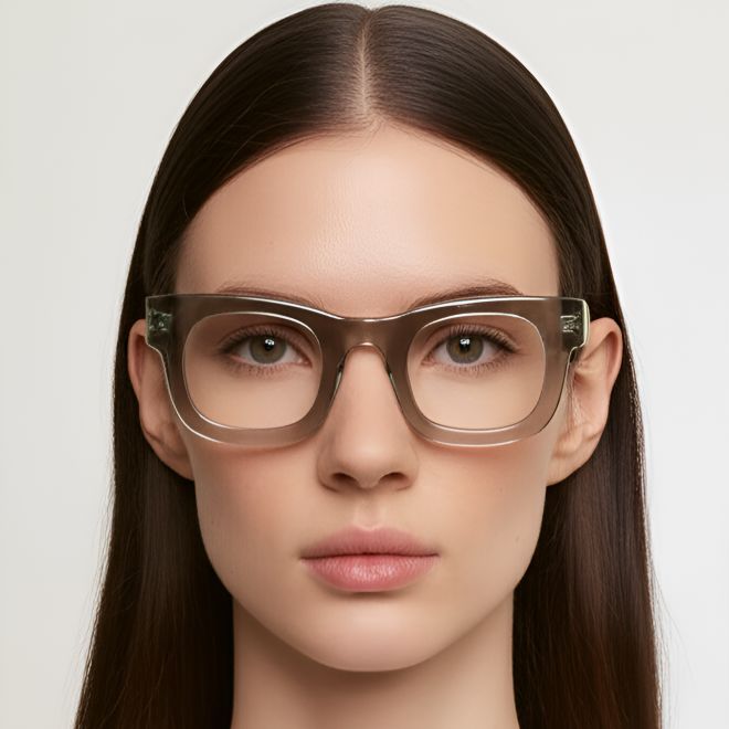 Rechteckige transparente Acetatbrille #BS0420-0384