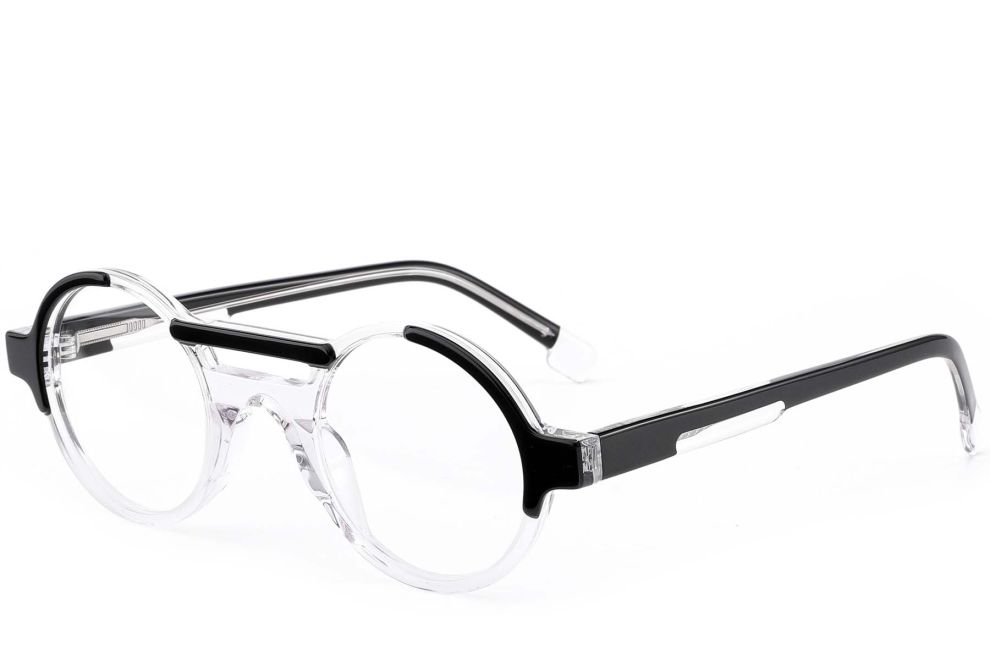 Aviator Black Acetate Glasses #BS0420-0385