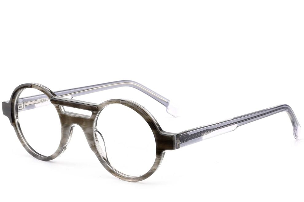 Aviator Grey Acetate Glasses #BS0420-0386