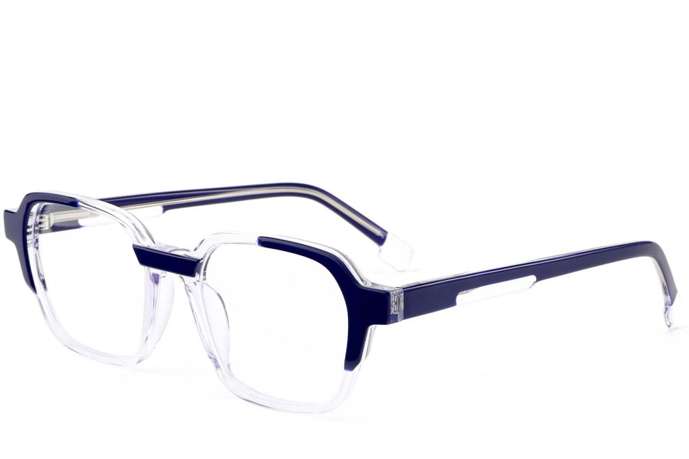 Rectangular Blue Acetate Glasses #BS0420-0392