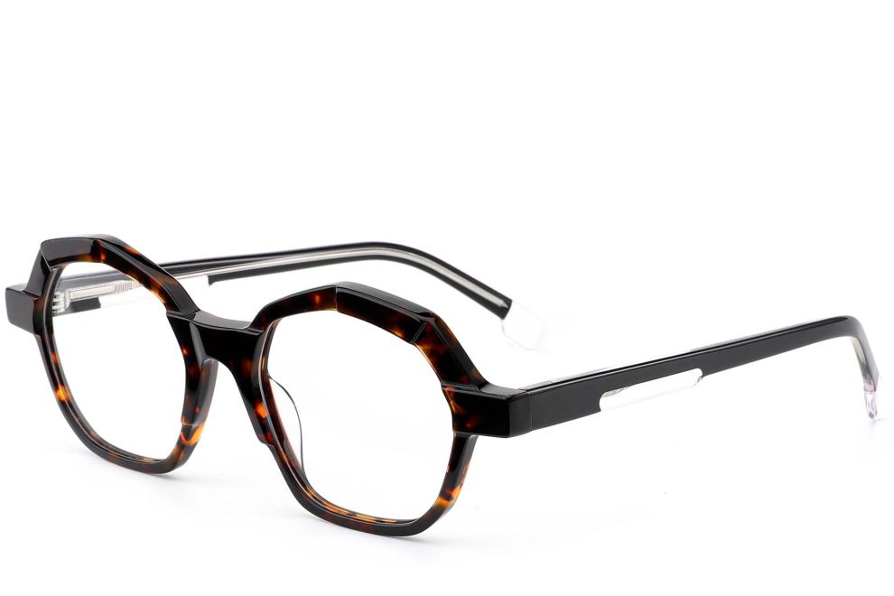 Lunettes géométriques en acétate écaille de tortue #BS0420-0394