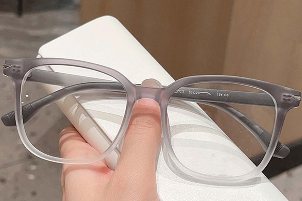 Rectangular Grey TR90 Glasses #BS0423-0013