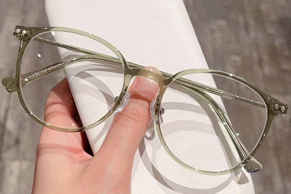 Gafas ovaladas verdes TR90 #BS0423-0081