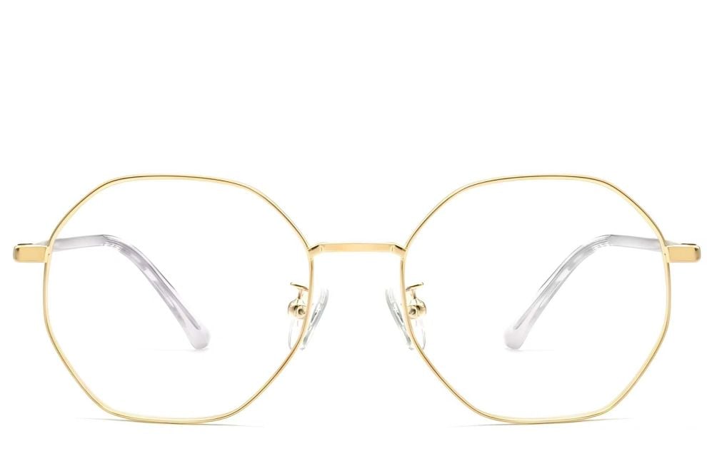 Lunettes géométriques en métal doré #BS0423-0102