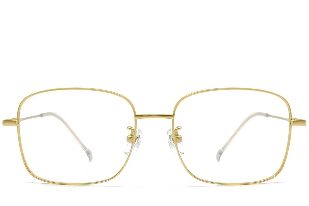 Rectangular Golden Titanium Glasses #BS0423-0106