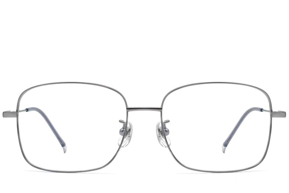 Rectangular Grey Titanium Glasses #BS0423-0108