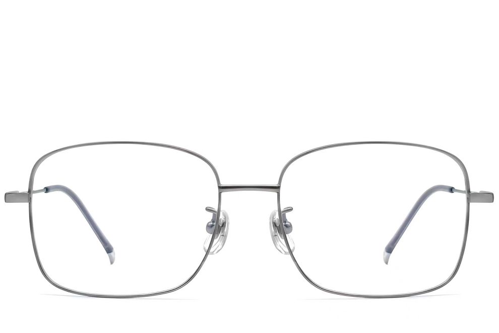 Rectangular Grey Titanium Glasses #BS0423-0108