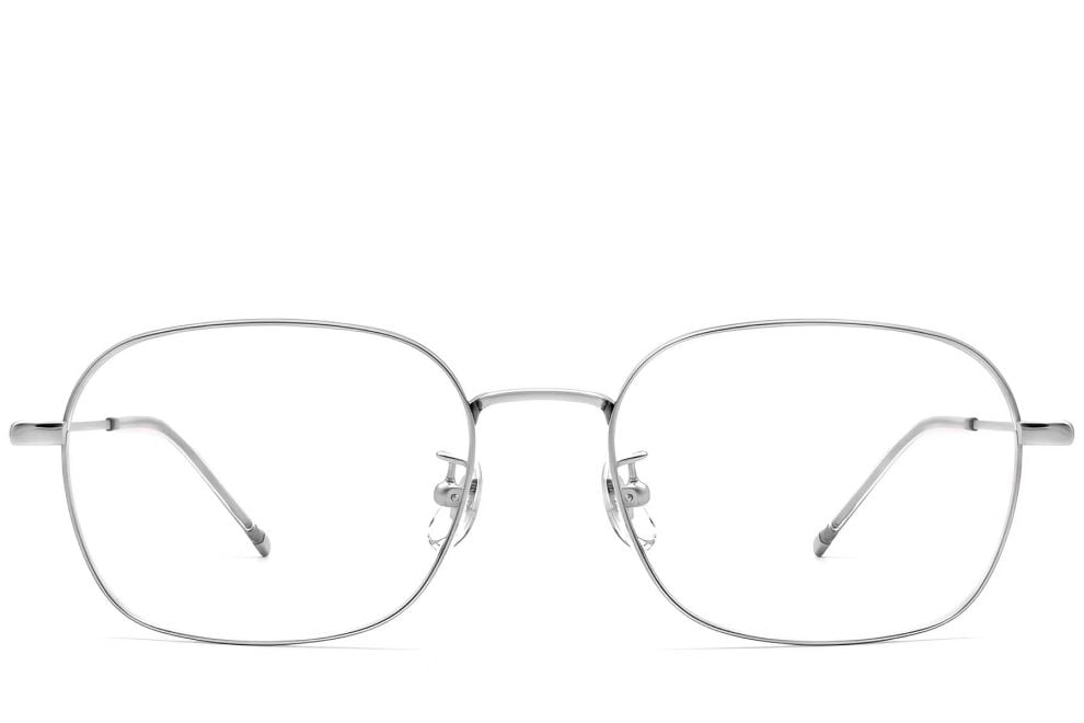 Geometric Silver Titanium Glasses #BS0423-0116