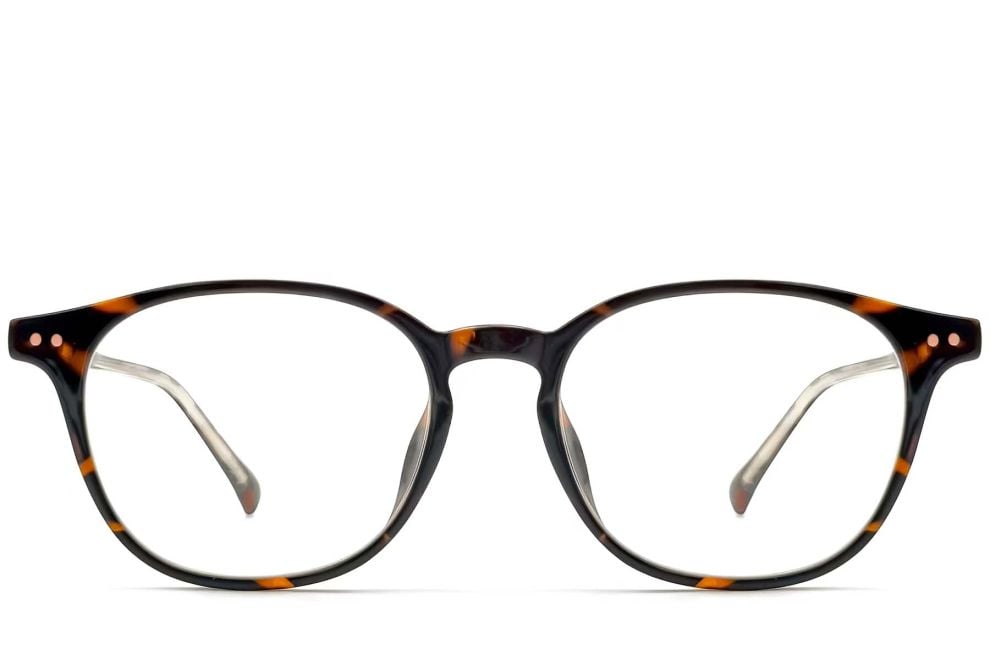 Oval Tortoiseshell TR90 Glasses #BS0423-0124