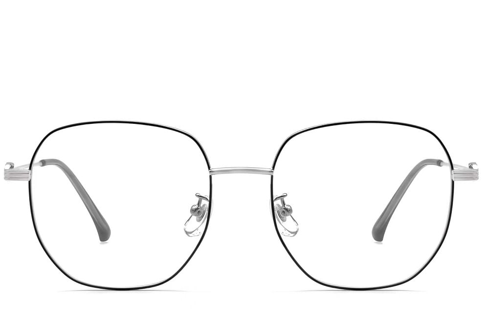 Lunettes géométriques en métal noir #BS0423-0149