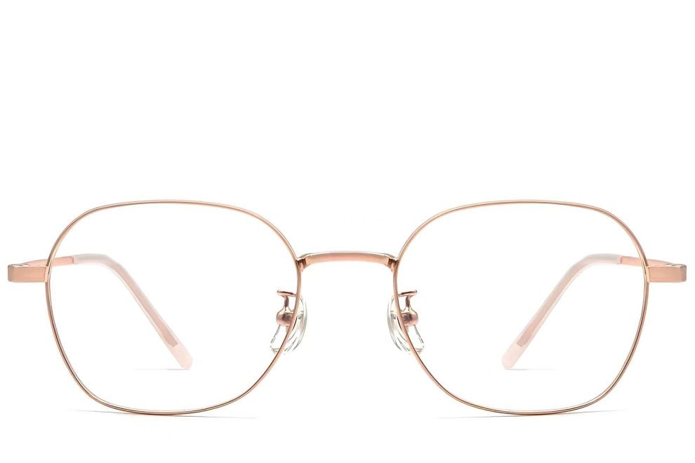 Geometric Pink Metal Glasses #BS0423-0162