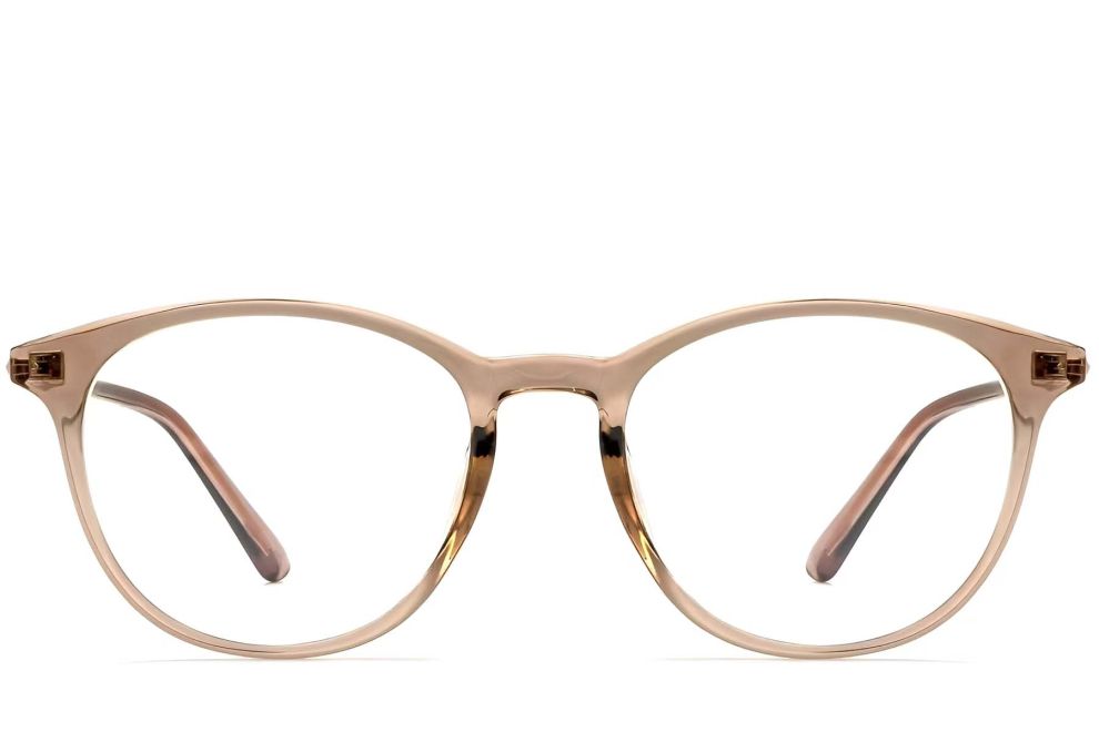 Lunettes ovales marron TR90 #BS0423-0171