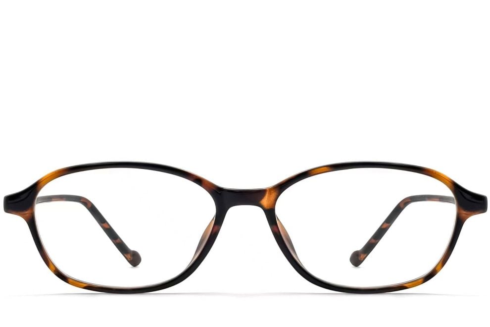 Gafas ovaladas TR90 de carey # BS0423-0259