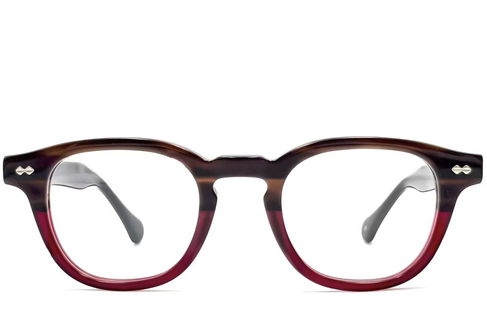Gafas ovaladas de acetato marrón #BS0522-0001