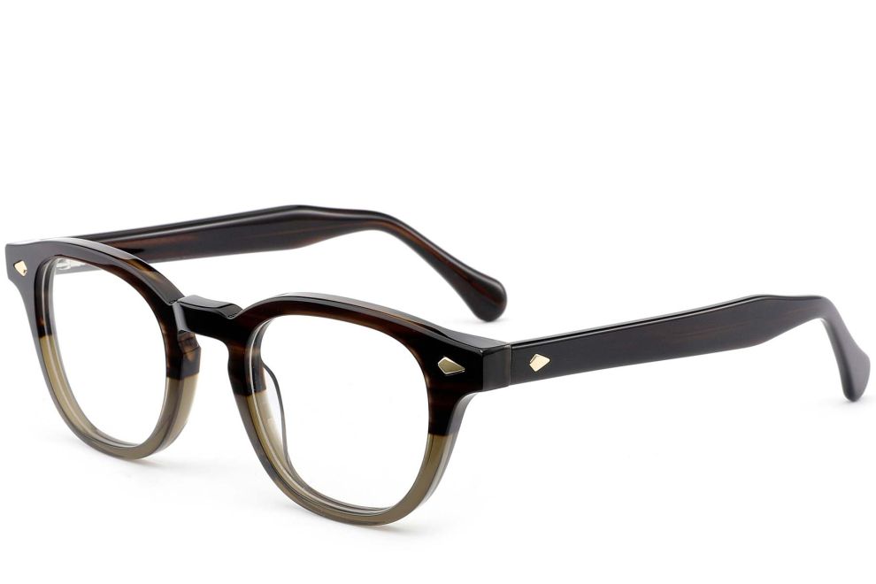 Gafas ovaladas de acetato verde #BS0522-0003