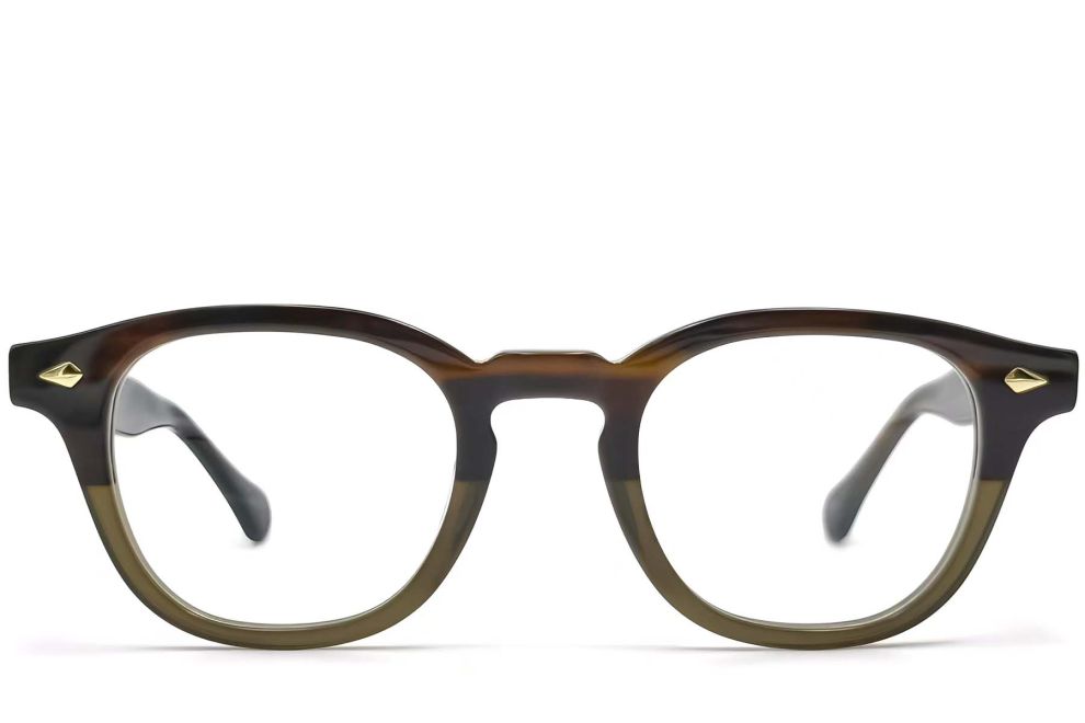 Gafas ovaladas de acetato verde #BS0522-0003