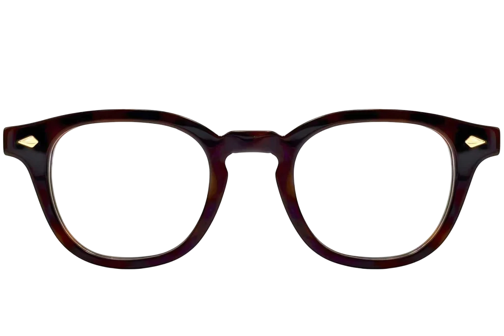 Gafas ovaladas de acetato marrón #BS0522-0004