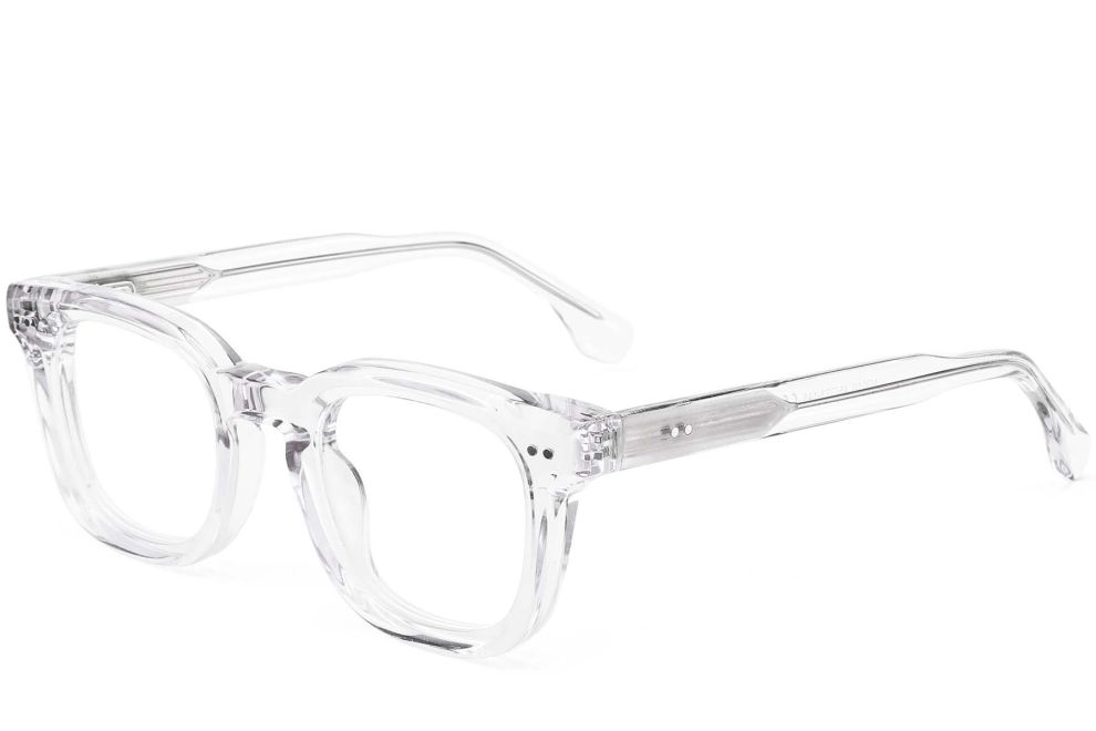 Gafas rectangulares de acetato transparente #BS0522-0009