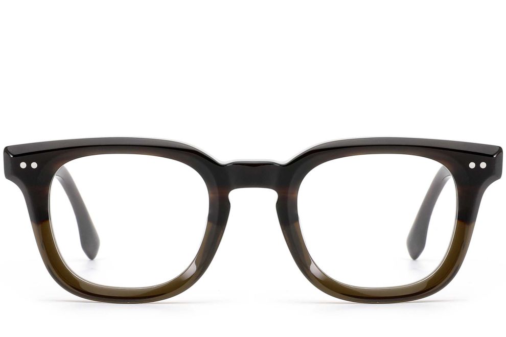 Gafas rectangulares de acetato verde #BS0522-0011