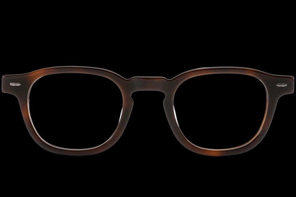 Gafas rectangulares de acetato marrón #BS0522-0014