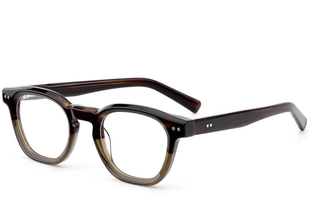 Gafas ovaladas de acetato verde #BS0522-0015