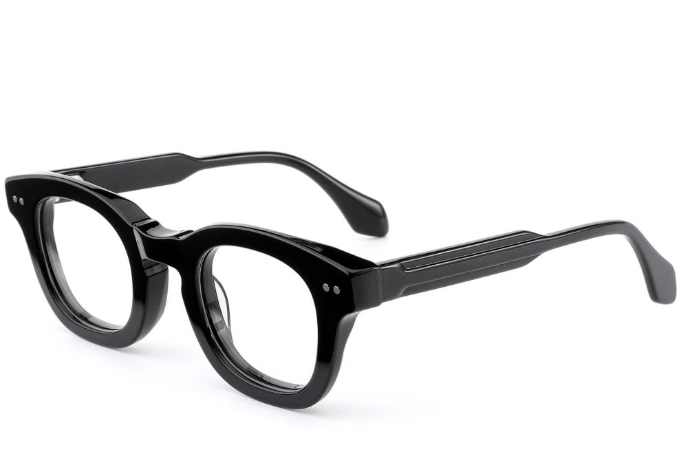 Gafas ovaladas de acetato negro #BS0522-0018