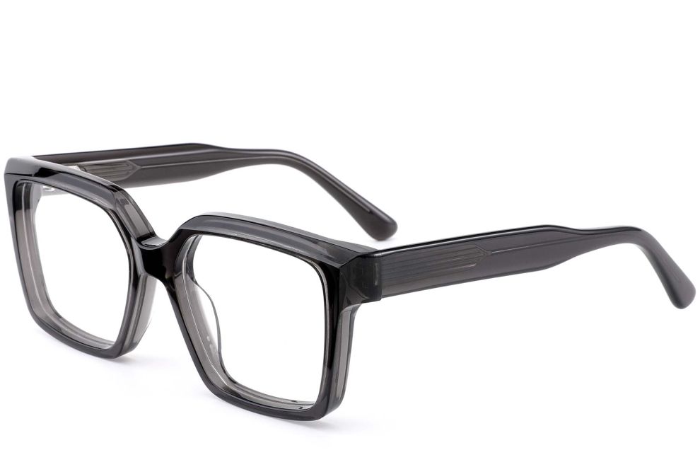 Gafas rectangulares de acetato gris #BS0522-0026