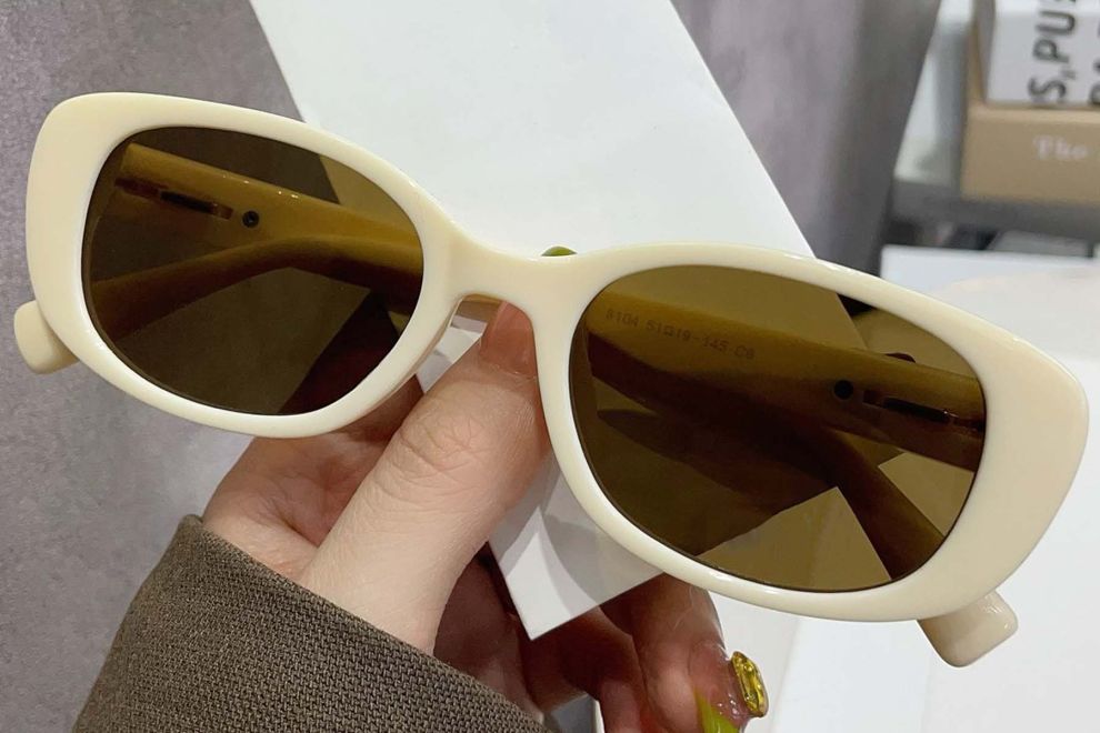 Oval Cream TR90 Sunglasses #BS0824-0015