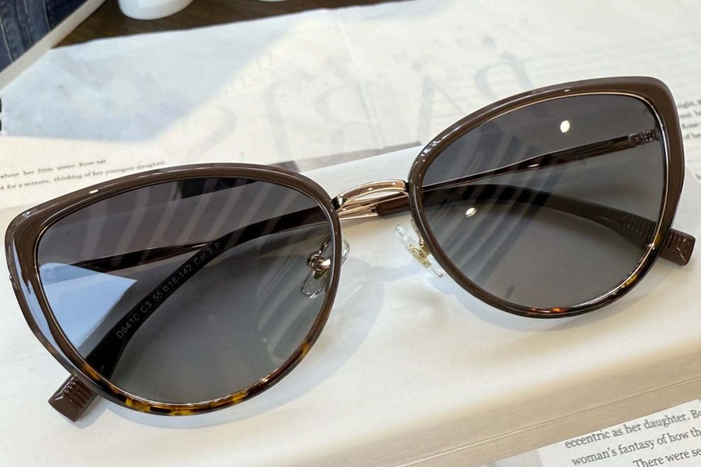 Schmetterlings-Schildpatt-TR90-Sonnenbrille #BS0824-0027
