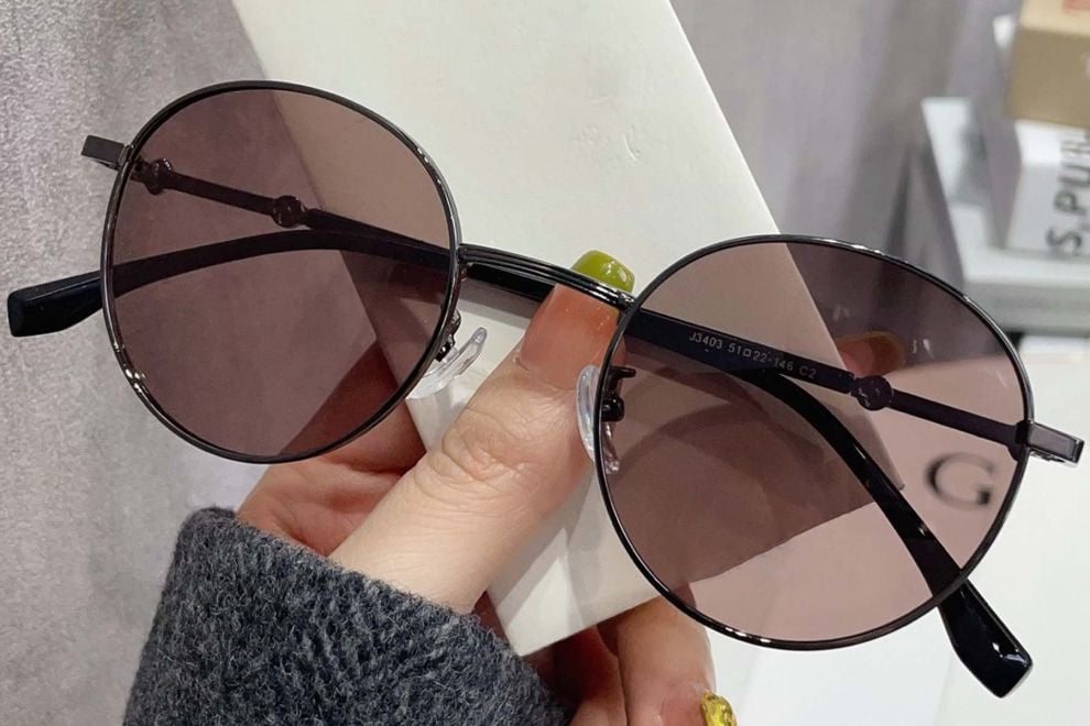 Oval Copper Metal Sunglasses #BS0824-0032