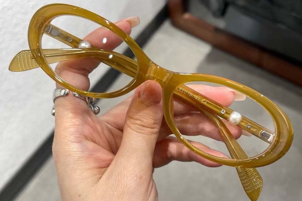 Oval Yellow TR90 Glasses #BS0824-0064